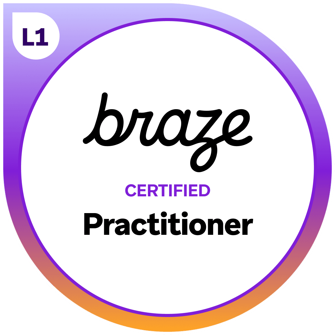 Braze certification badge