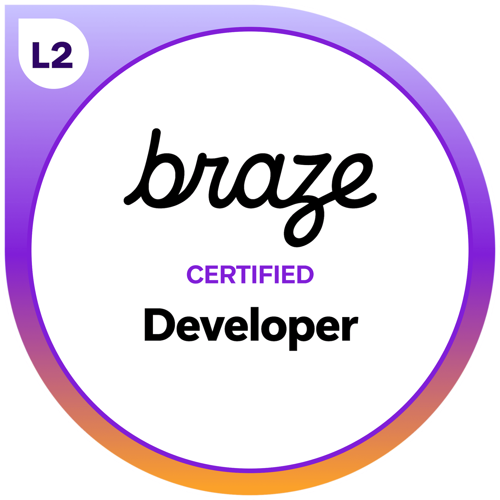Braze certification badge