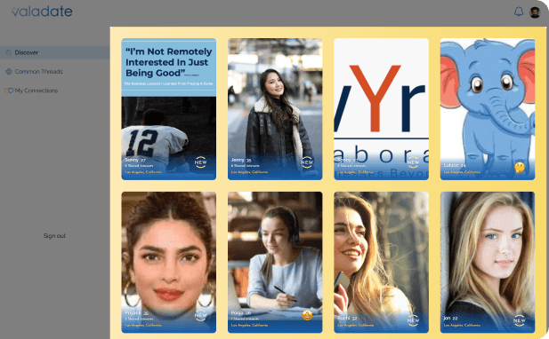 Mutual connection database interface