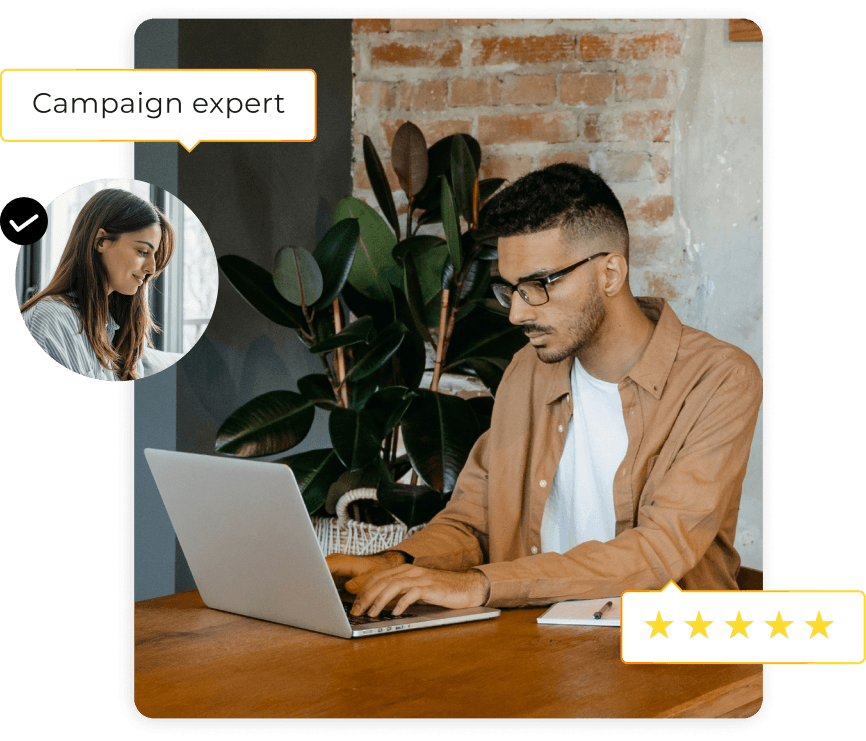 Email campaign manager reviewing campaign performance
