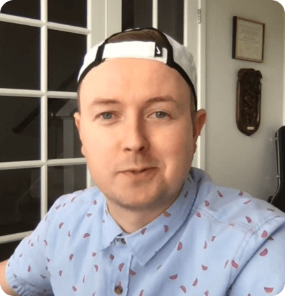 Homepage video testimonial background