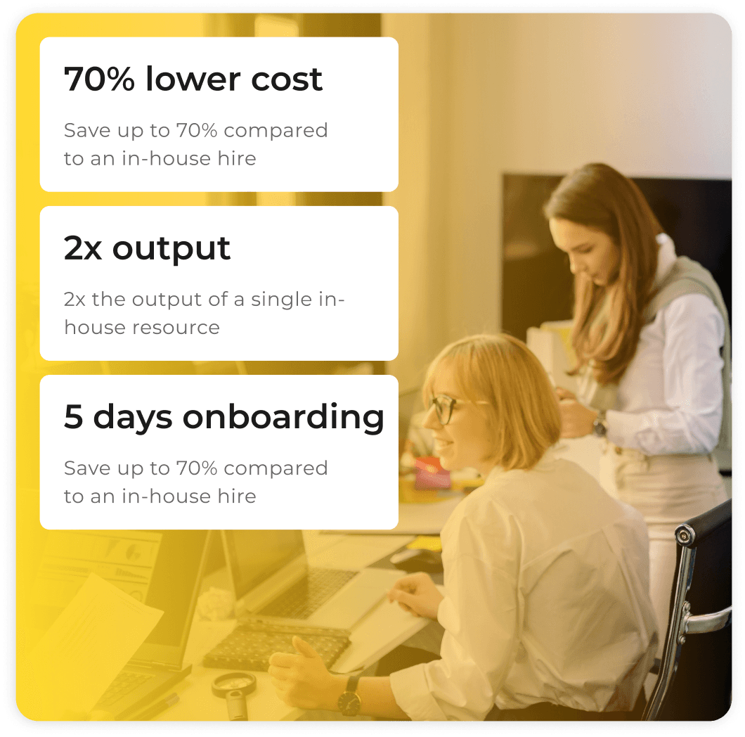 Email campaign manager with cost savings, output, and onboarding metrics