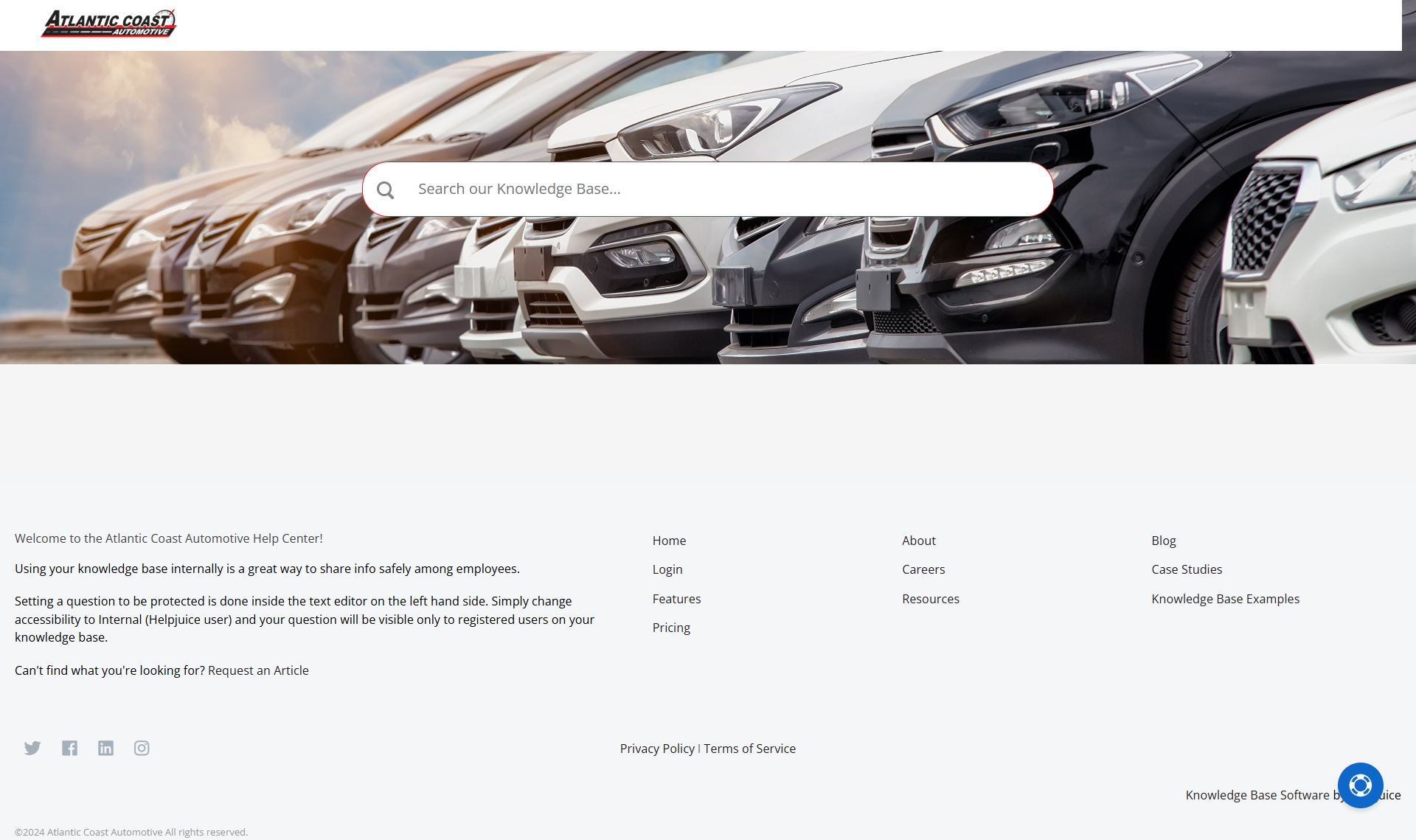 Atlantic Coast Automotive dealership website