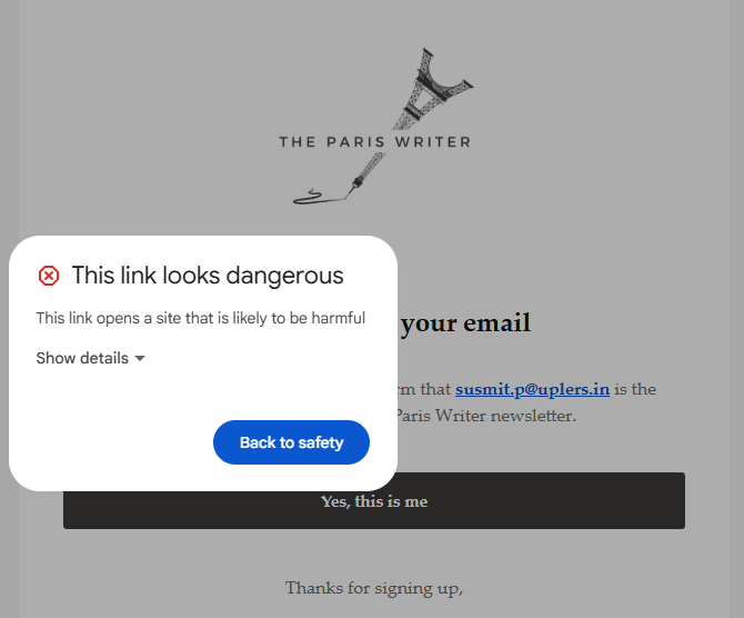 paris winter email example 
