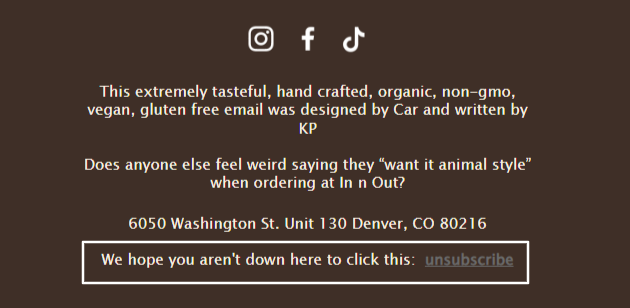 email preferences 
