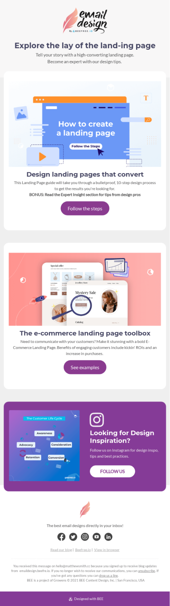 landing page inspiration