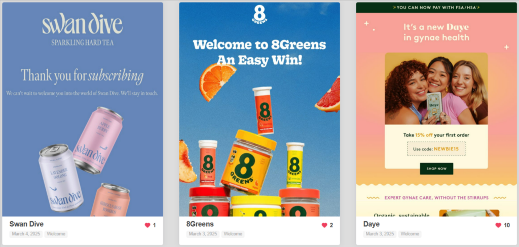 welcome email campaign example