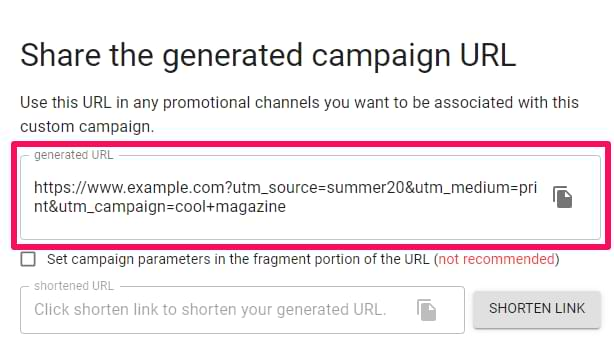 UTM tag builder