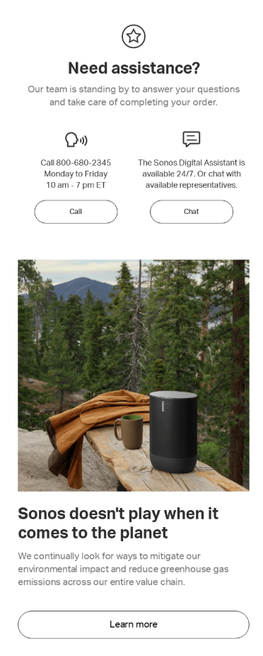 Customer-first mindset email template