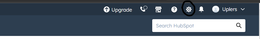 Hubspot navigation bar