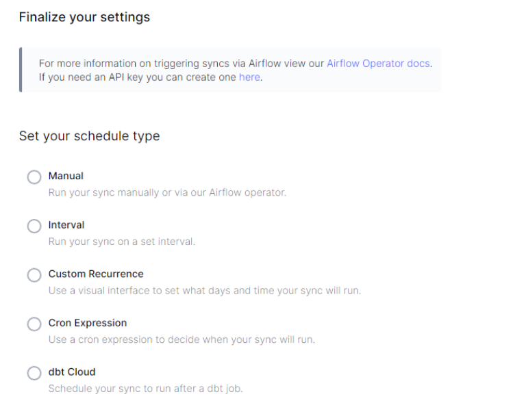Schedule sync
