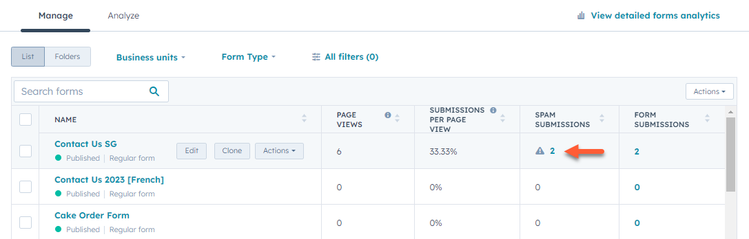How to manage spam submissions in Hubspot
