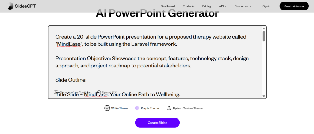 AI powerpoint generator 
