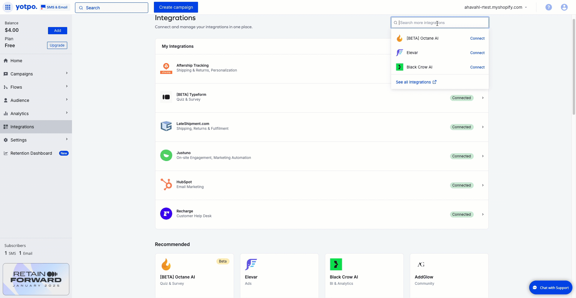 Yopto dashboard