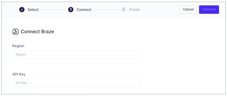 API key to connect braze with  snowflake 
