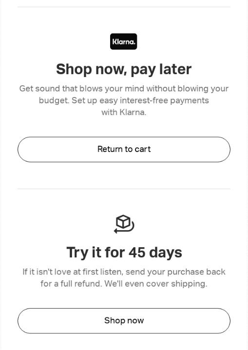 Offer in email template