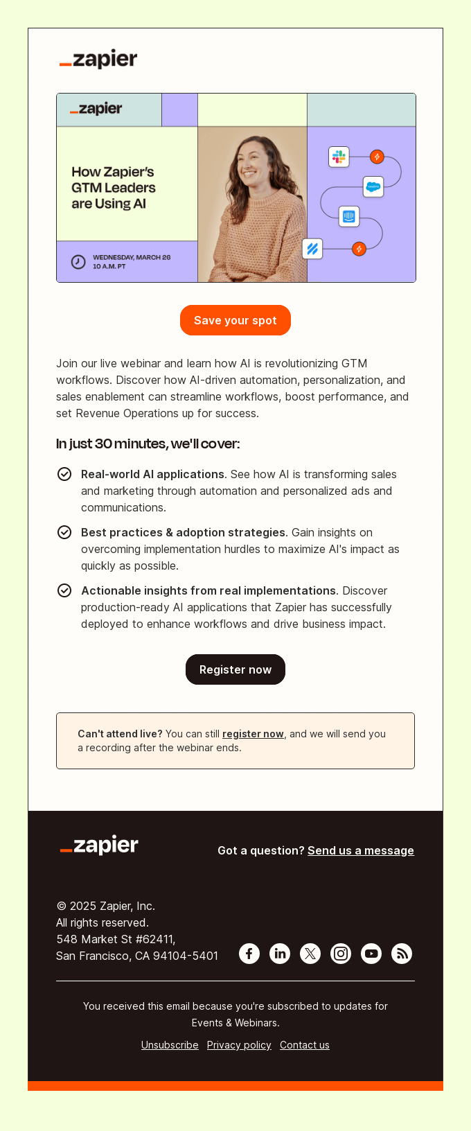 webinar invitation email
